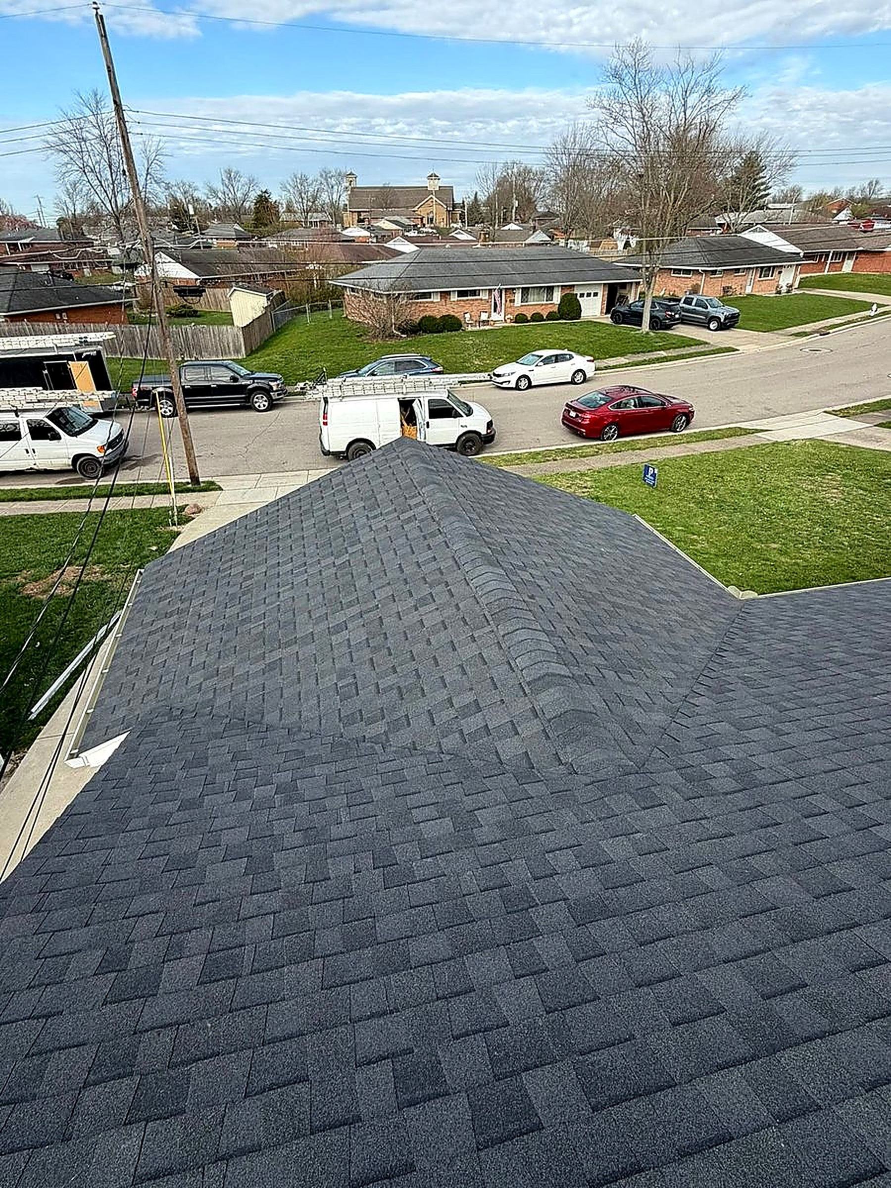 Recently completed roofing project in Southwest Ohio